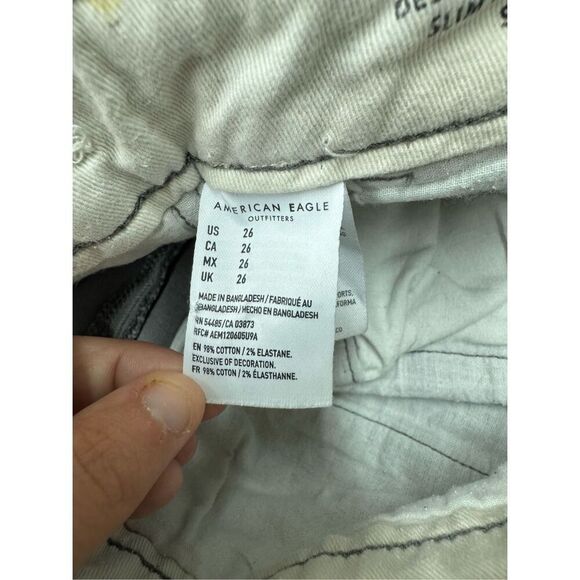 American Eagle Mens Light Grey Shorts Size 26 - Picture 4 of 5